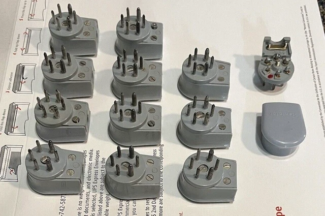 Vintage Hirschmann Stentofon 6 Pin Male Plugs. See Pictures.