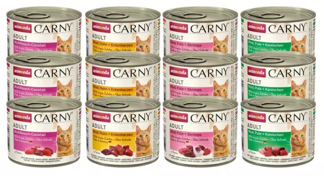 Animonda Carny Adulte Solide Variation 12 x 200 G Nourriture pour Chat Humide