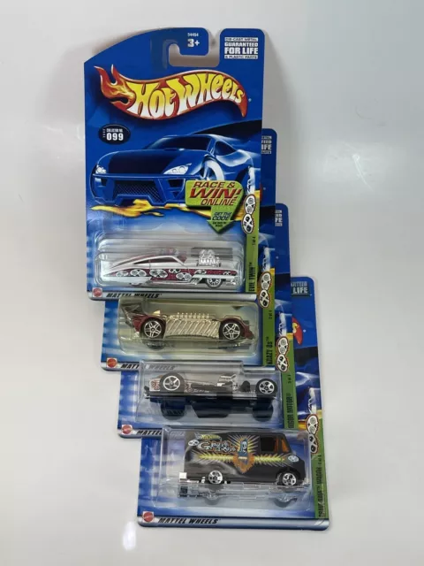 Hot Wheels 2002 Grave Rave Series Complete Set Of 4 Cars New In Package