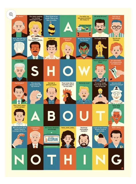 Dave Perillo A Show About Nothing Seinfeld Screen Print Poster #/150 Jerry BNG