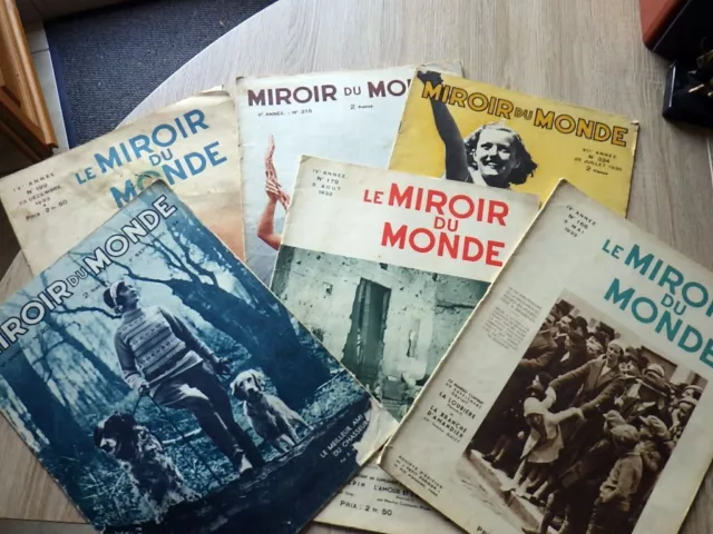 Genre L' ILLUSTRATION : LE MIROIR DU MONDE Lot 6 revues 1933-1936 Danse Astrid