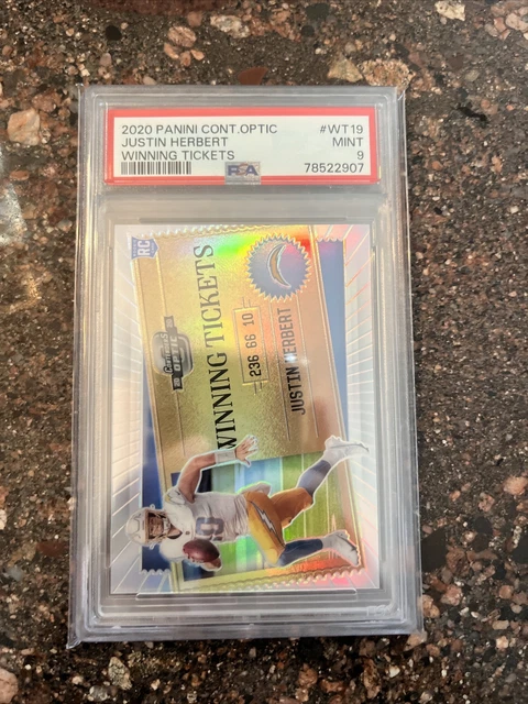 Justin Herbert 2020 Panini Contenders Optic PSA 9 Winning Ticket