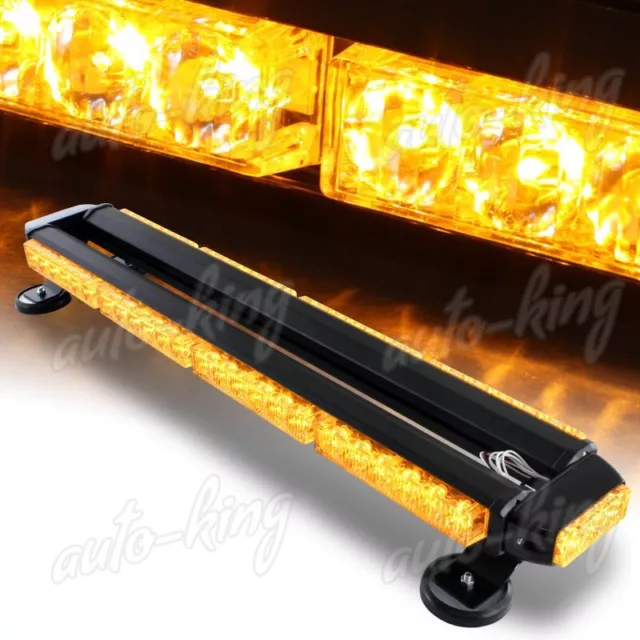 26.5" Amber 54 Led Traffic Advisor Double Side Emergency Warn Flash Strobe Light