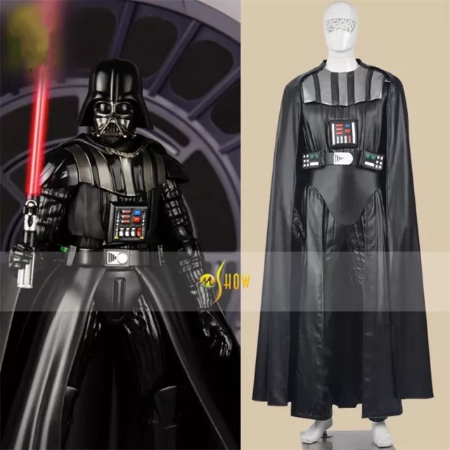 Star Wars The Force Awakens Darth Vader Cosplay Halloween Costume Outfit Uniform