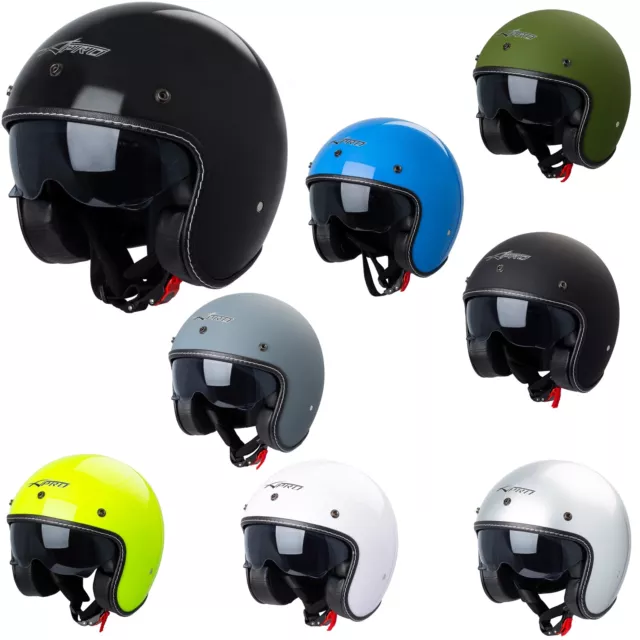 Casco Jet Per Scooter E Moto Omologato ECE 22-06 - Visiera Parasole, SonicMoto, A-PRO