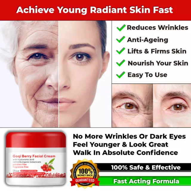 #1 New Anti-Aging Retinol Serum Hyaluronic Acid Anti-Wrinkle Goji Berry Collagen