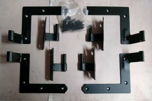 Exterior L-Strap Shutter Hinge Set for Wood Siding 1-1/16" Offset