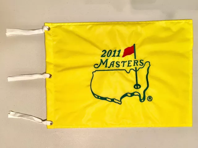 2011 Masters Embroidered Golf Pin Flag - Winner Charl Schwartzel–Mint Condition