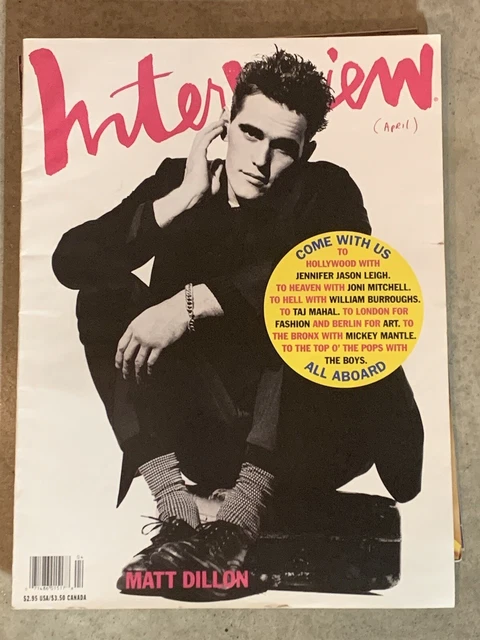 ANDY WARHOL INTERVIEW MAGAZINE - MATT DILLON - Joni Mitchell