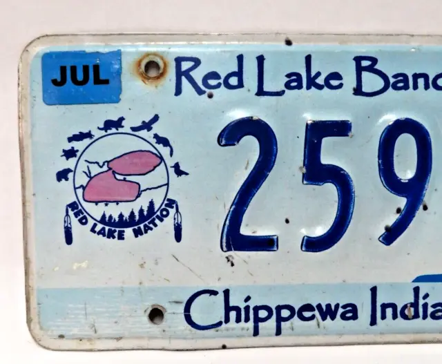 Minnesota Red Lake Band Of Chippewa Indians License Plate # 25994 With 2018 Tab 2