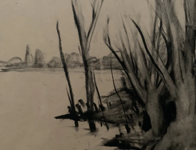 Aquarelle Originale – Arbres Dans Le Paysage – Harry Walter Yorke – 1924 – Signée