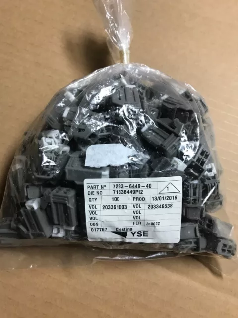 Yazaki 7283-6449-40  Connector (4-Way Female 1.5) - BRAND NEW Lot of 100 Pcs