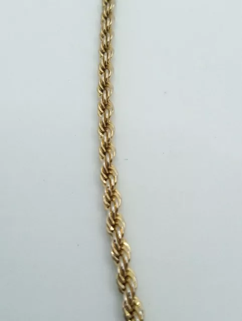 VINTAGE TRIFARI GOLD Tone Rope Chain Necklace 24
