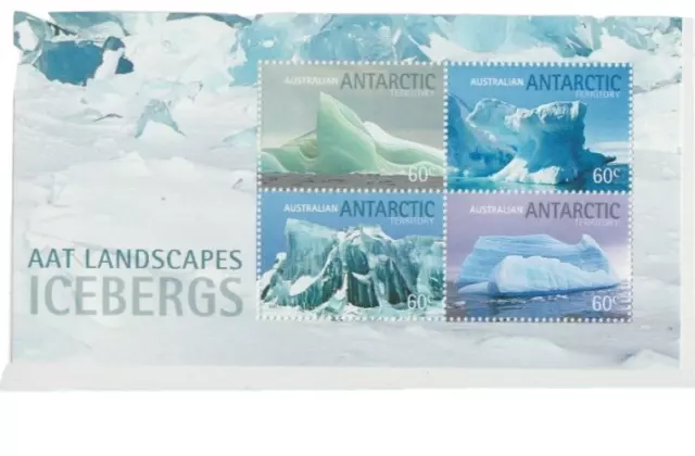 Stamps 2011 Australia Antarctic AAT icebergs mini sheet, MUH