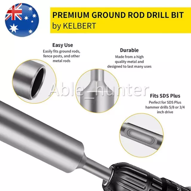 SDS Plus Ground Rod Driver 18cm Earth Stake Hammer Drill Grounding Rod AU Stock 3