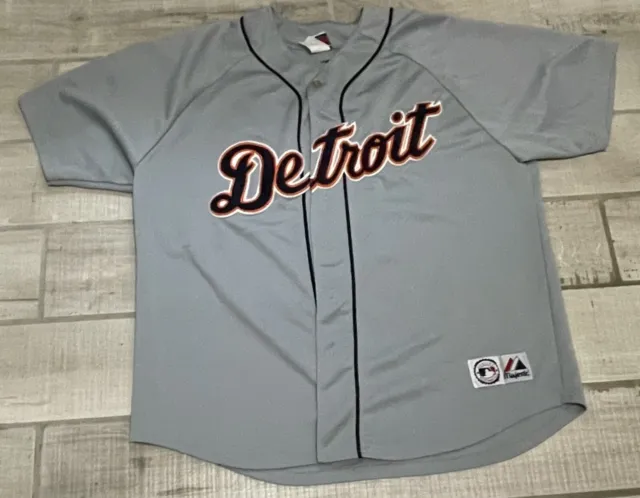 AUTHENTIC IVAN RODRIGUEZ DETROIT TIGERS ROAD JERSEY SZ 52 RUSSELL ATHLETIC