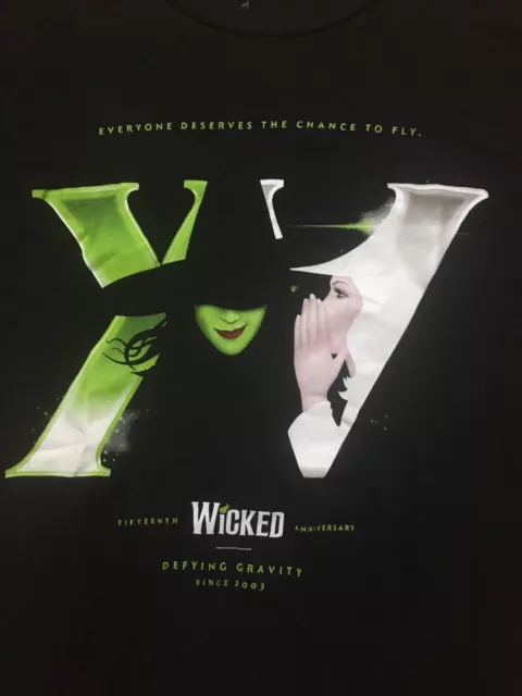 2018 Wicked 15th Anniversary Broadway Musical Shirt Medium Black New York NY