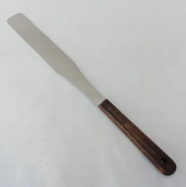 Cuchillo de paleta suave de acero inoxidable con mango de madera