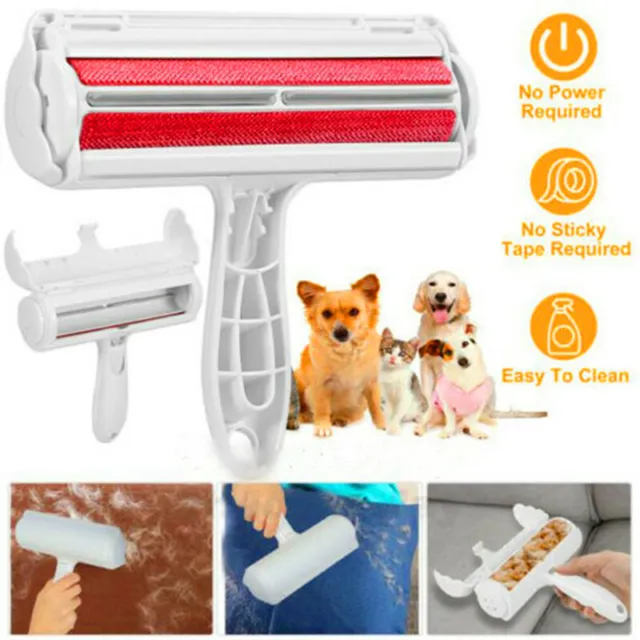 Pet Dog Cat Hair Lint Remover Fur Roller Sofa Clothes Cleaning Brush Reusable