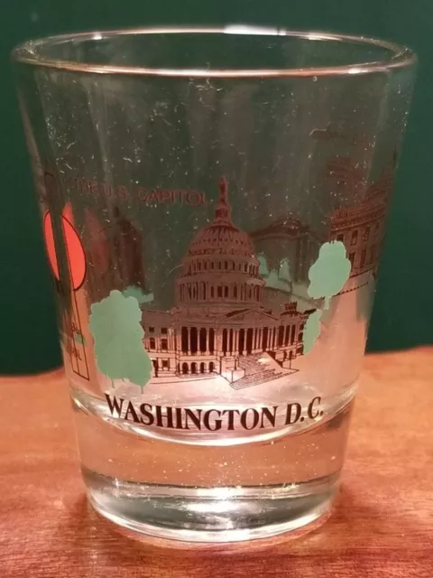 Vintage Washington DC Souvenir Shot Glass US Capital White House Etc