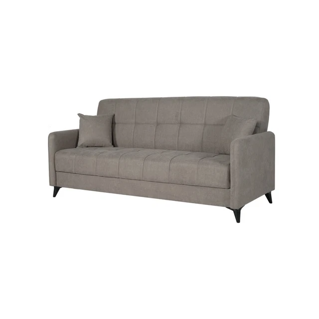 Divano 2 Posti HOMCOM Moderno In Tessuto Grigio Con Contenitore - 140x63x79 Cm, Gambe In Legno