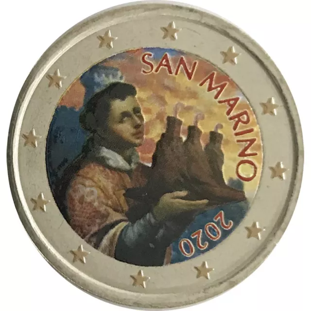 San Marino 2020 Santo Con la Primera de Letonia Memorial Monte Titano Colorido