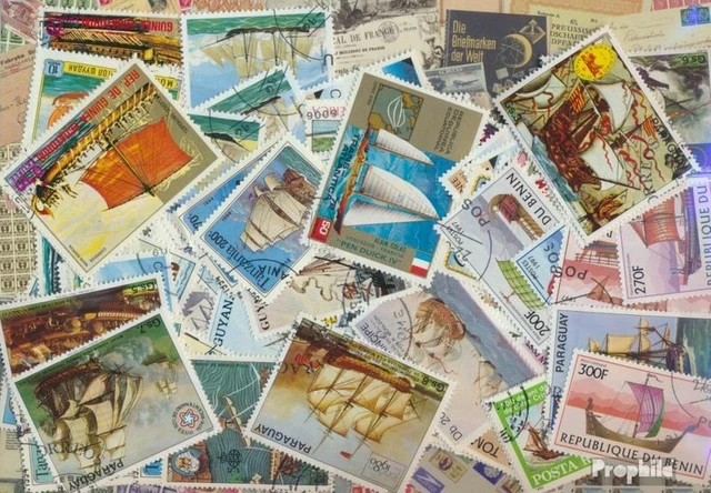 Prophila Collection – 50 Verschiedene Briefmarken 'Segelschiffe', Für Sammler & Zum Einstieg