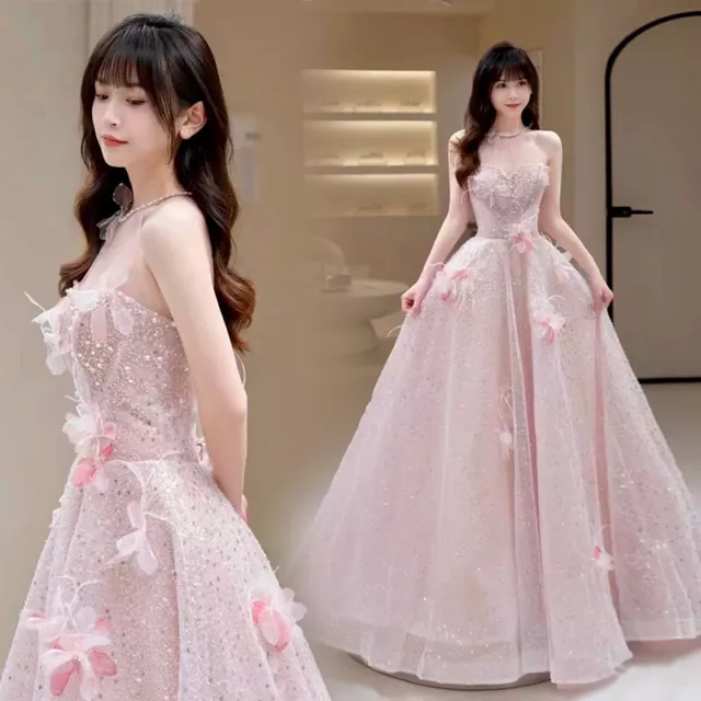 Noble Evening Formal Party Ball Gown Prom Bridesmaid Wedding Host Dress TS19686