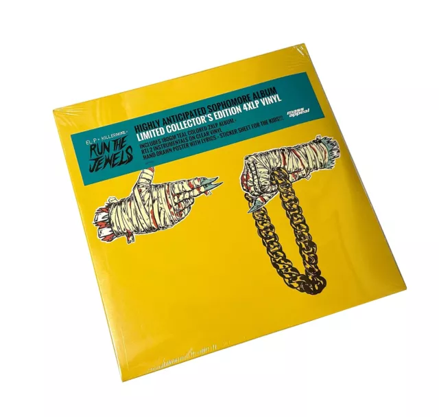 Run The Jewels 2 Teal Colored Vinyl 4 LP Deluxe Edition NEW Sealed RARE RTJ 2
