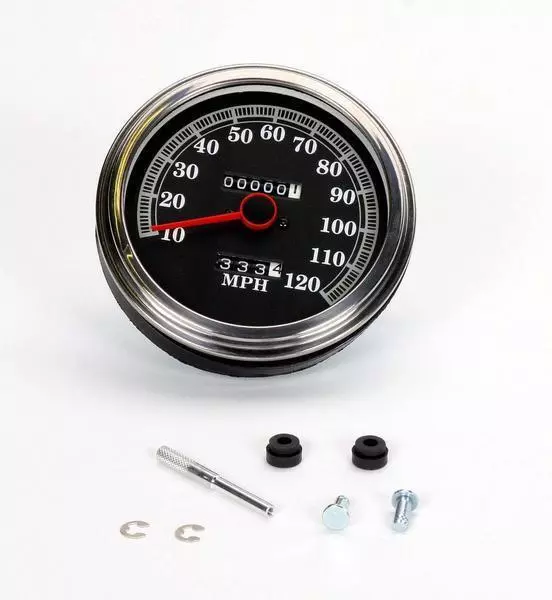 Drag Specialties 5in Dash Mount 2:1 Speedometer 89-95 Face Harley FL DS243845
