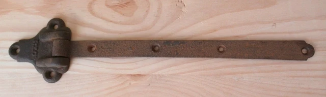 Antique Heavy Duty CAST IRON STRAP HINGE Barn Door Gate Primitive Rustic PT Co