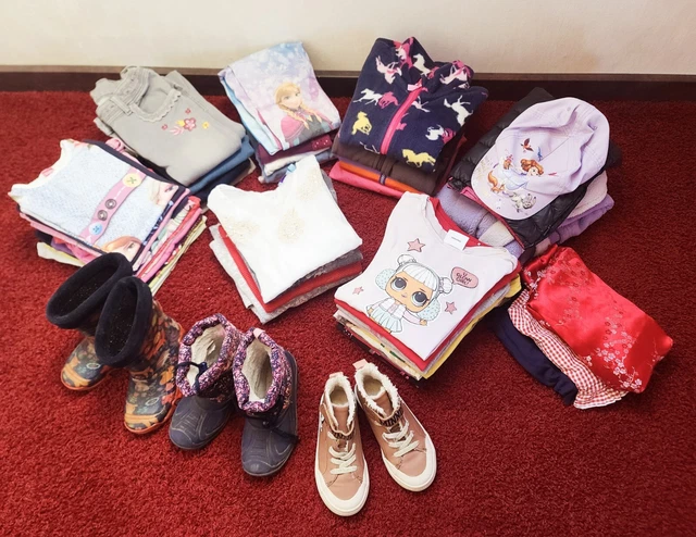 Bekleidungspaket Mädchen Übergang Winter Frühling Kleidung Paket Gr. 122 - 50tlg