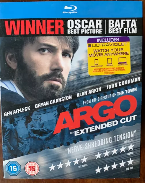 Argo Blu-Ray 2012 Iran Embassy Hostage Siege Thriller Film Largeur/Housse