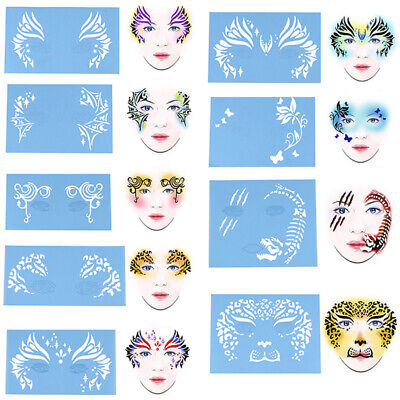 FACE PAINT STENCIL Reusable Template Tattoo Painting Drawing Mold ...