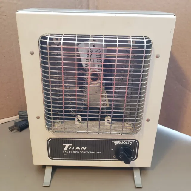 Vintage Titan Fan Forced Convection Heat Model T-113 Space Heater 1250, works!