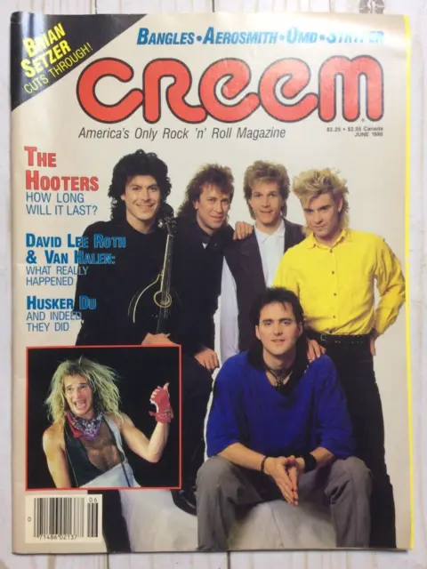 Creem Magazine June 1986 Hooters, Van Halen vs DLR, Husker Du, Bangles, Stryper