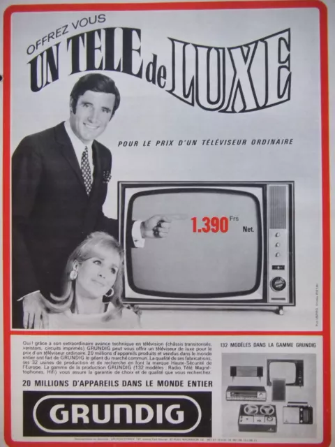 Publicité De Presse 1967 Téléviseur Grundig Offrez Vous Un Tele De Luxe
