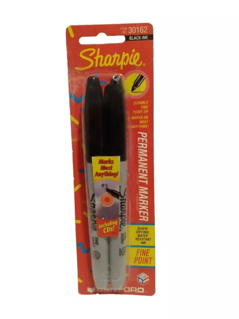 Sharpie Permanent Marker 2 Pack (Find Point) USA New 1994 Vtg