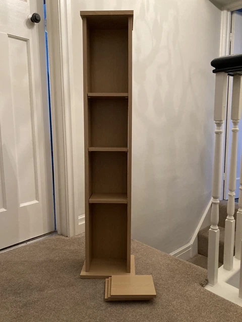CD DVD storage tower rack Beech