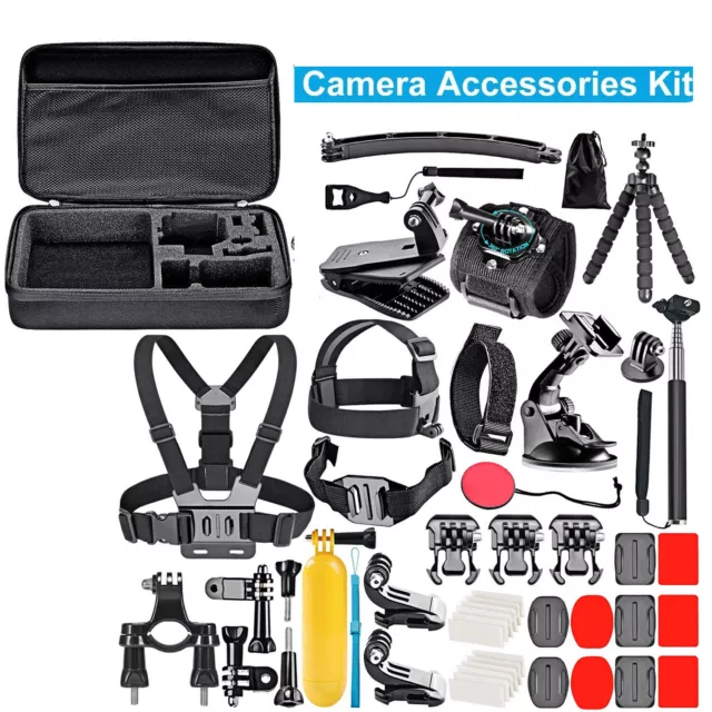 Neewer 50-In-1 Action Camera Accessories for Gopro Hero 10 9 8 Max 7 6 5 4 Black