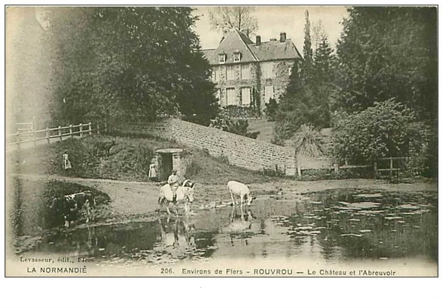 61.ROUVROU.n°21.ENVIRONS DE FLERS.LE CHATEAU ET L'ABREUVOIR