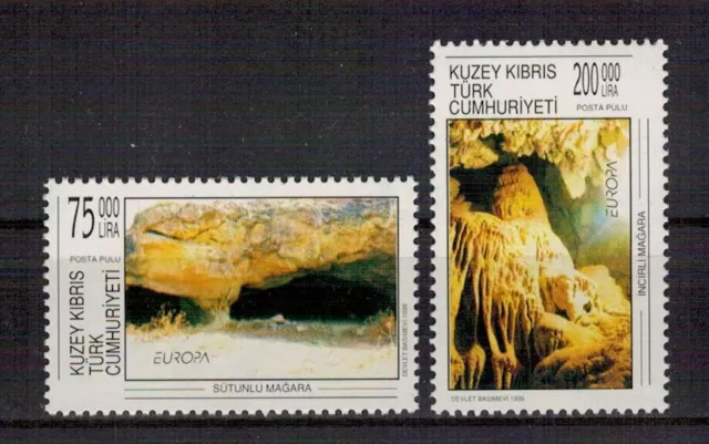 Türkisch Zypern: Nr. 499-500 ** postfrisch / Cept 1999 Tropfsteinhöhlen