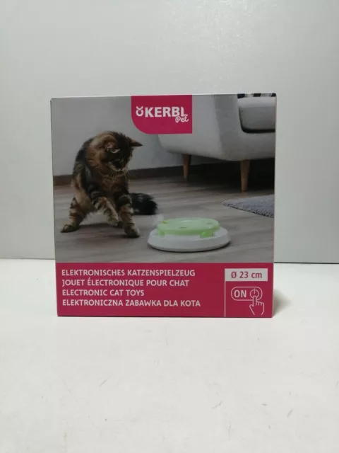 Kerbl Elektronisches Katzenspielzeug Pompom, Fang die Feder, Spielzeug Katze