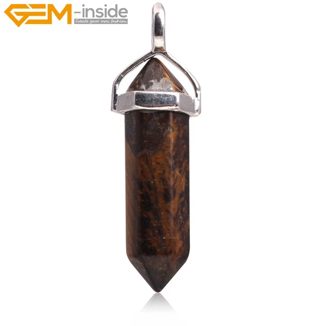 Natural Gemstone Chakra Stone Necklace Energy Healing Pendant Chain Free Shippin