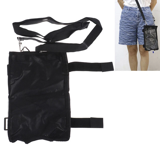 2000 ml bolsa de drenaje de orina cubierta correa para el hombro y la pierna drenaje abdominal ~H7