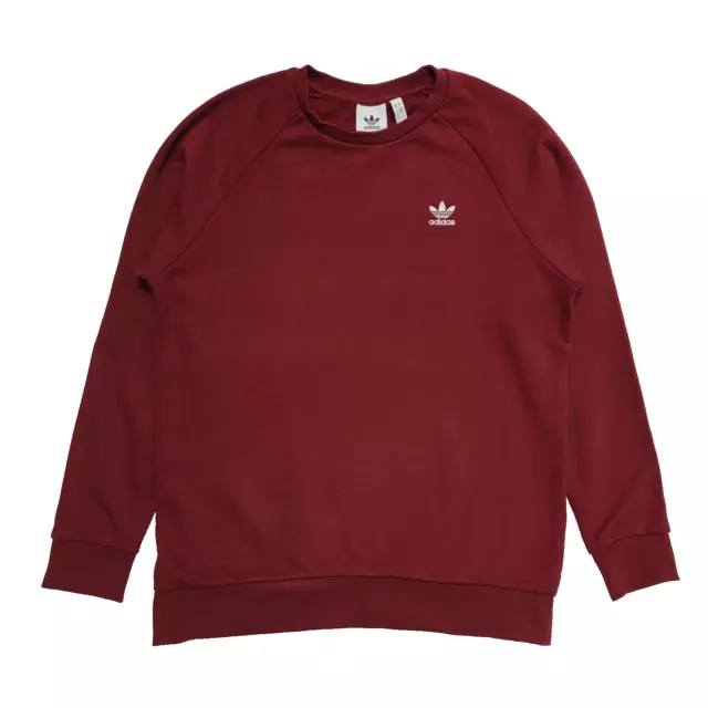 Adidas Burgundy Crew Neck Sweatshirt uk Men's Size M L6