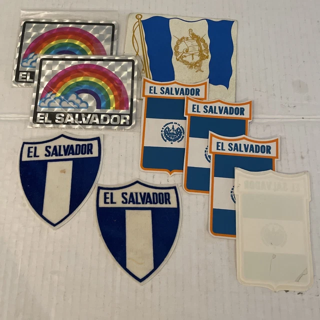 7 Vintage El Salvador Stircker & 2 Vintage El Salvador Patches
