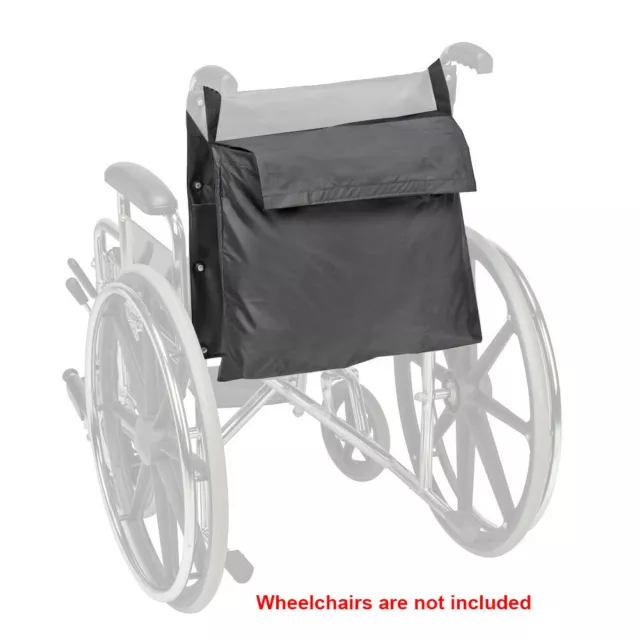 Rollator Bag Wheelchair Oxford Cloth Storage Waterproof Black HandsHanging