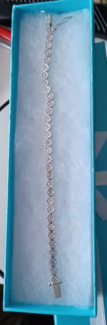 1 Karat echte Diamanten Armband in Platin Overlay