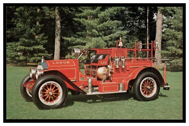 American Lafrance Chemical & Hose Wagon Postcard Unused Lenox Ma Murray Young